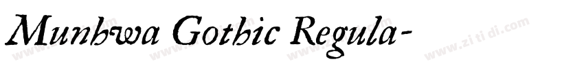 Munhwa Gothic Regula字体转换